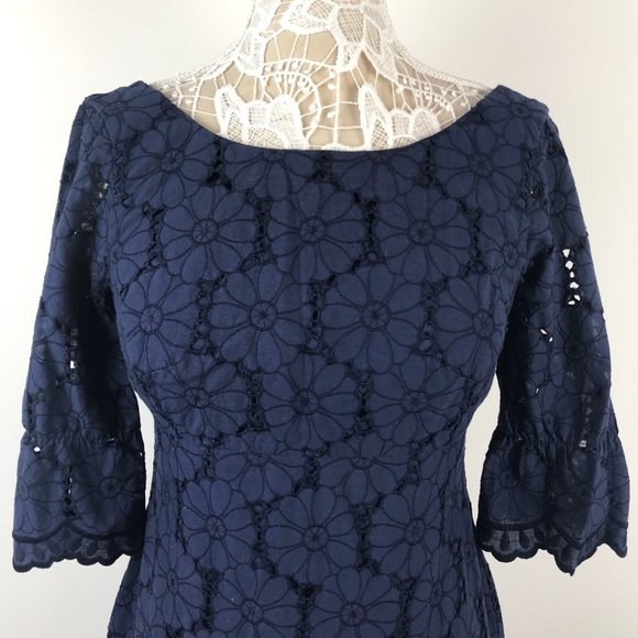 🎉SOLD🎉Lilly Pulitzer Sz 8 Navy Blue Shayna Dress - Picture 2 of 8